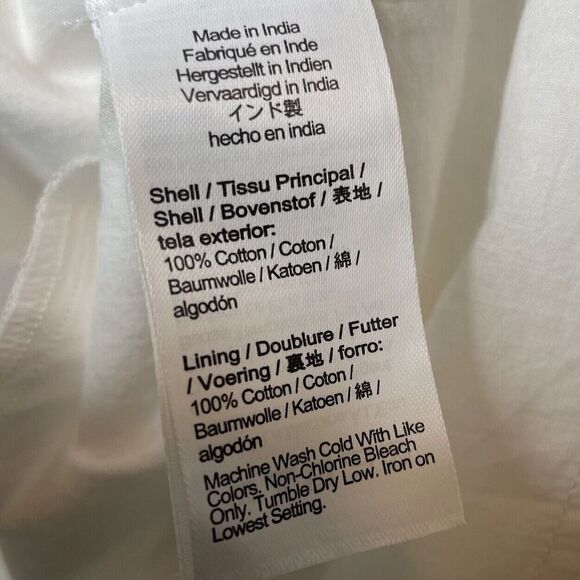 MADEWELL Mini Shirtdress Women XS White V-Neck NEW Shift Dress Pockets NP093 - Picture 15 of 16